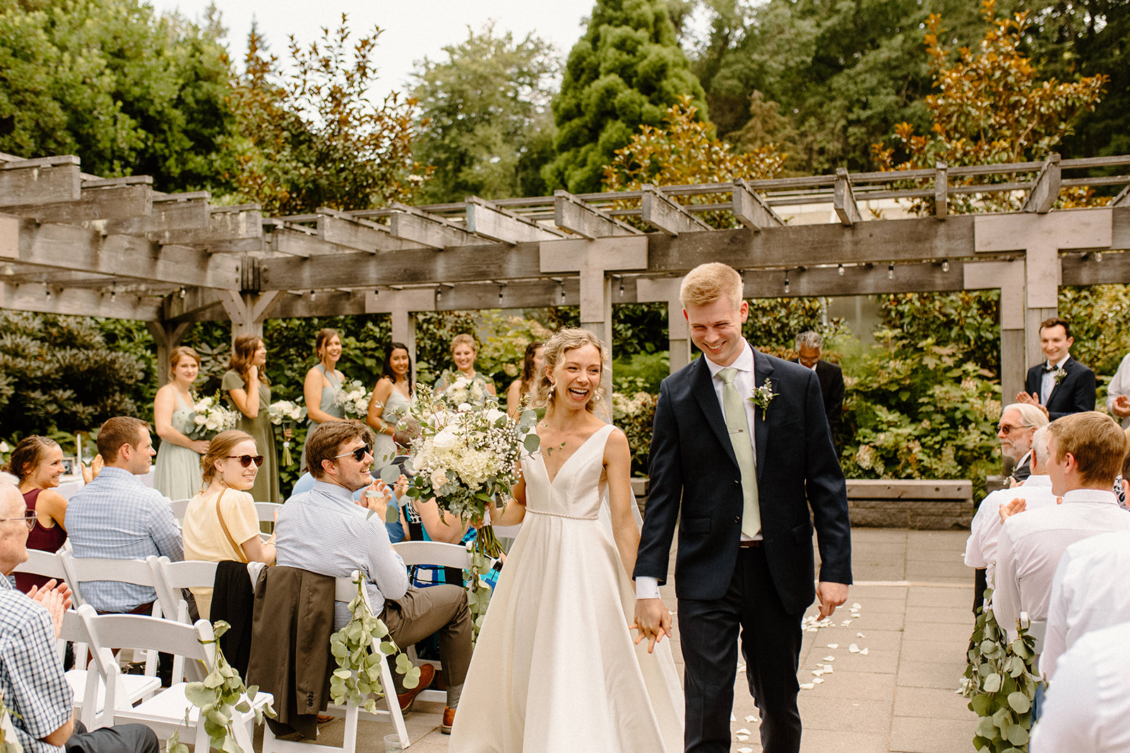 Garden wedding day in Seattle Washington