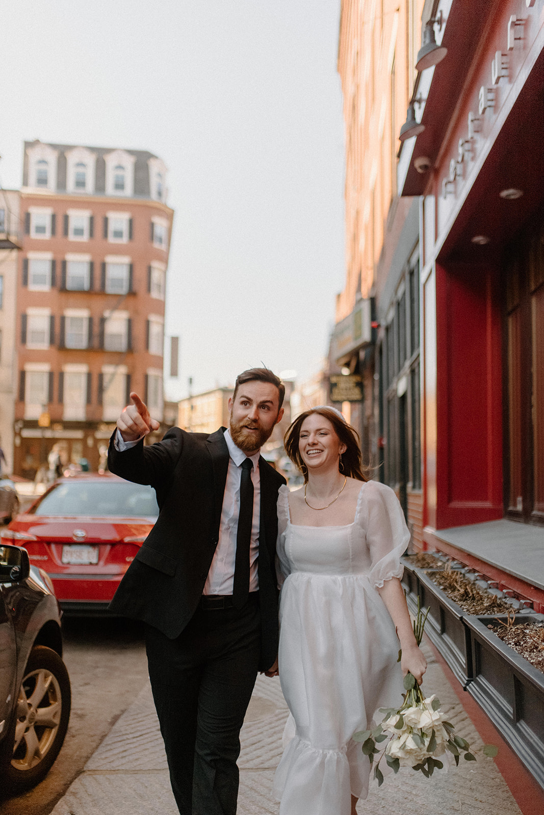 A wedding In downtown Boston 
