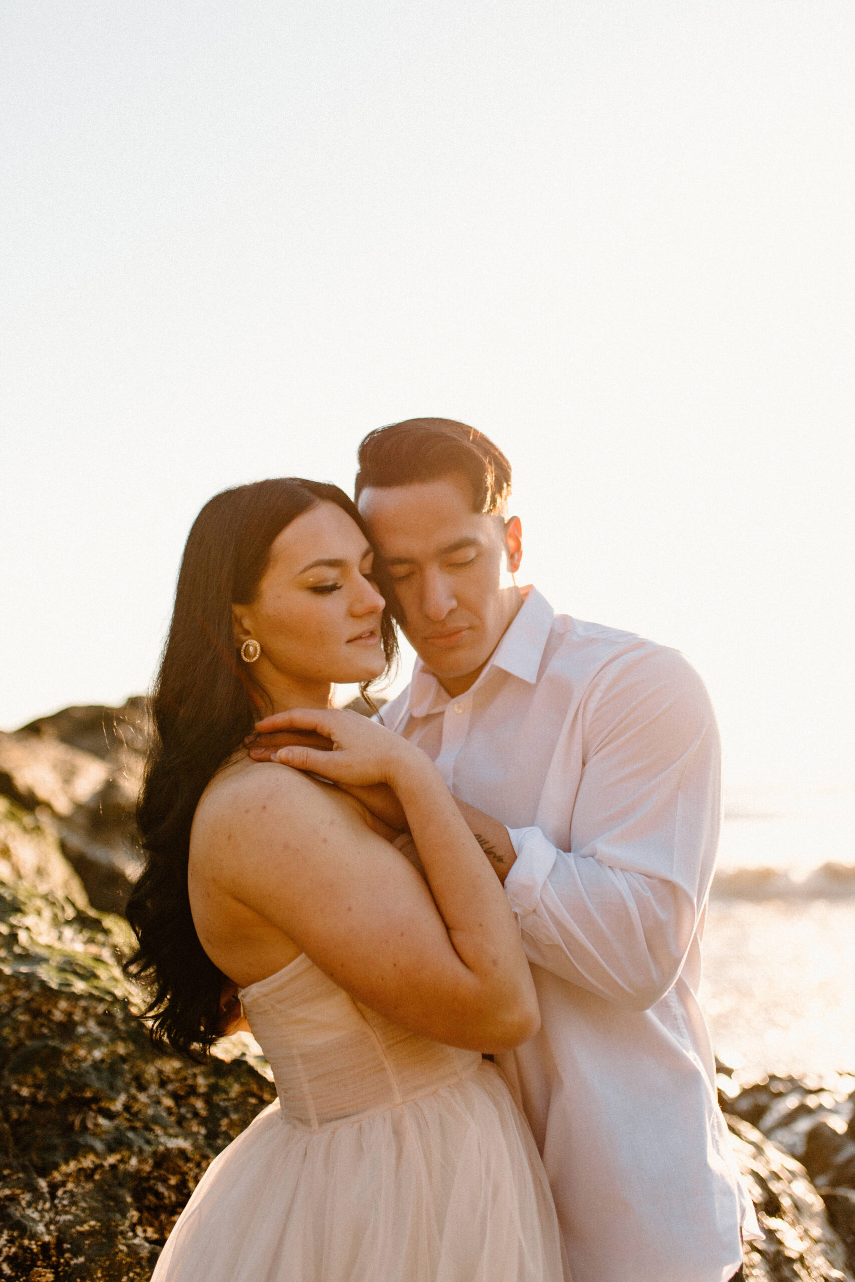 Ruby Beach Elopement with bohemian colors and florals