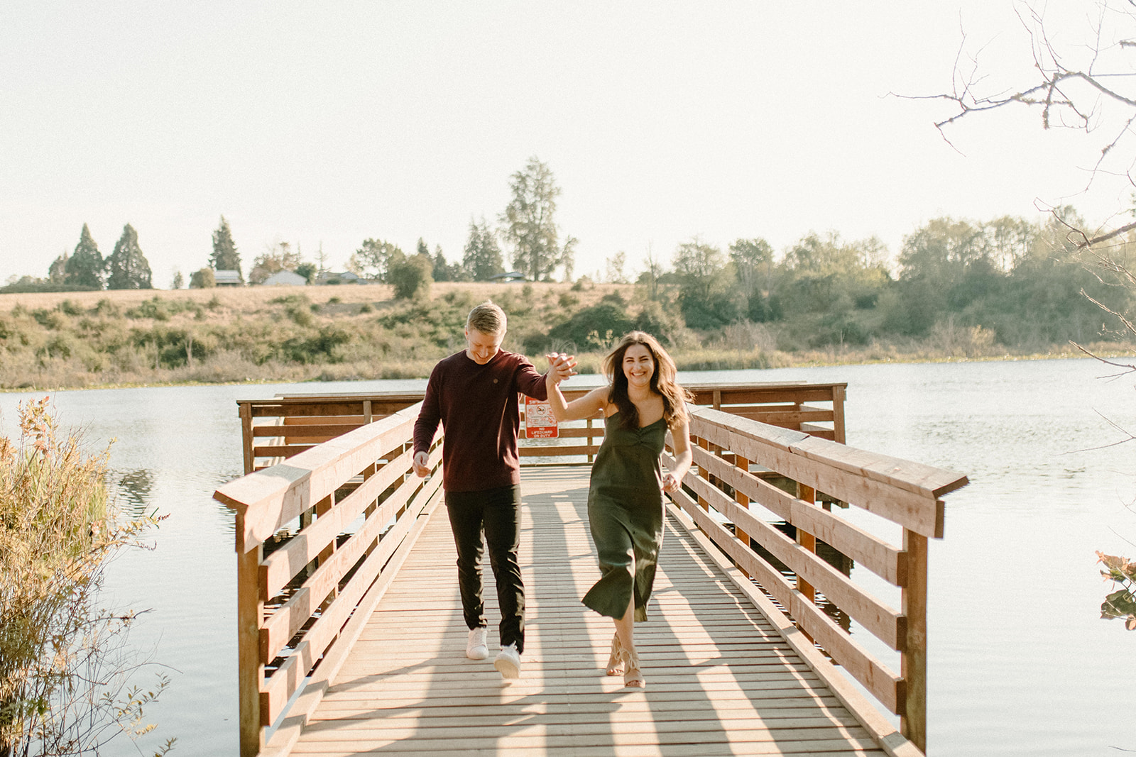 Fun outdoor engagement session taken by Washington Engagement Photographer