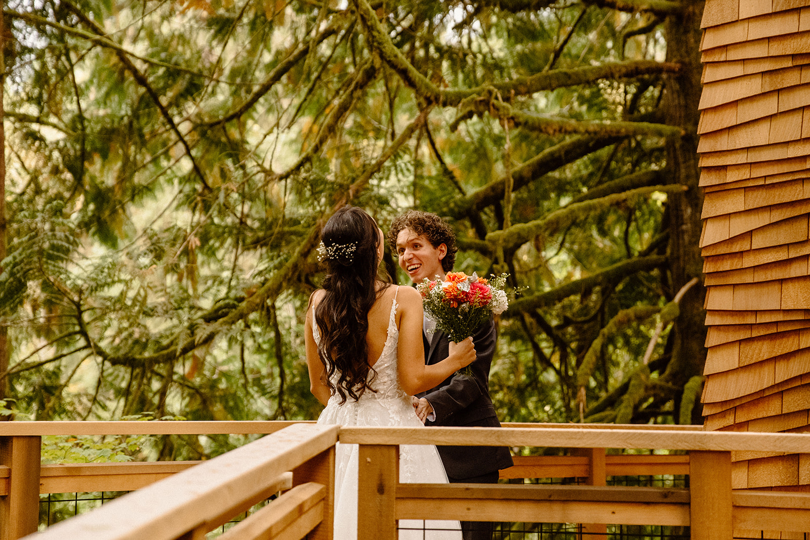 Dreamy Wedding Day At Treehouse Point in Fall City Washington