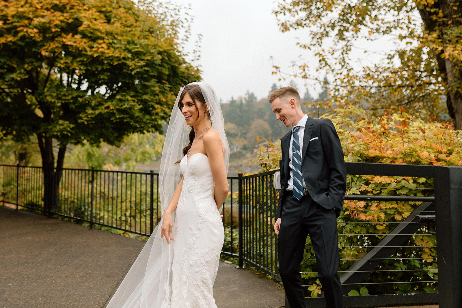 Bride and groom first look pictures captured by PWN Wedding Photographer