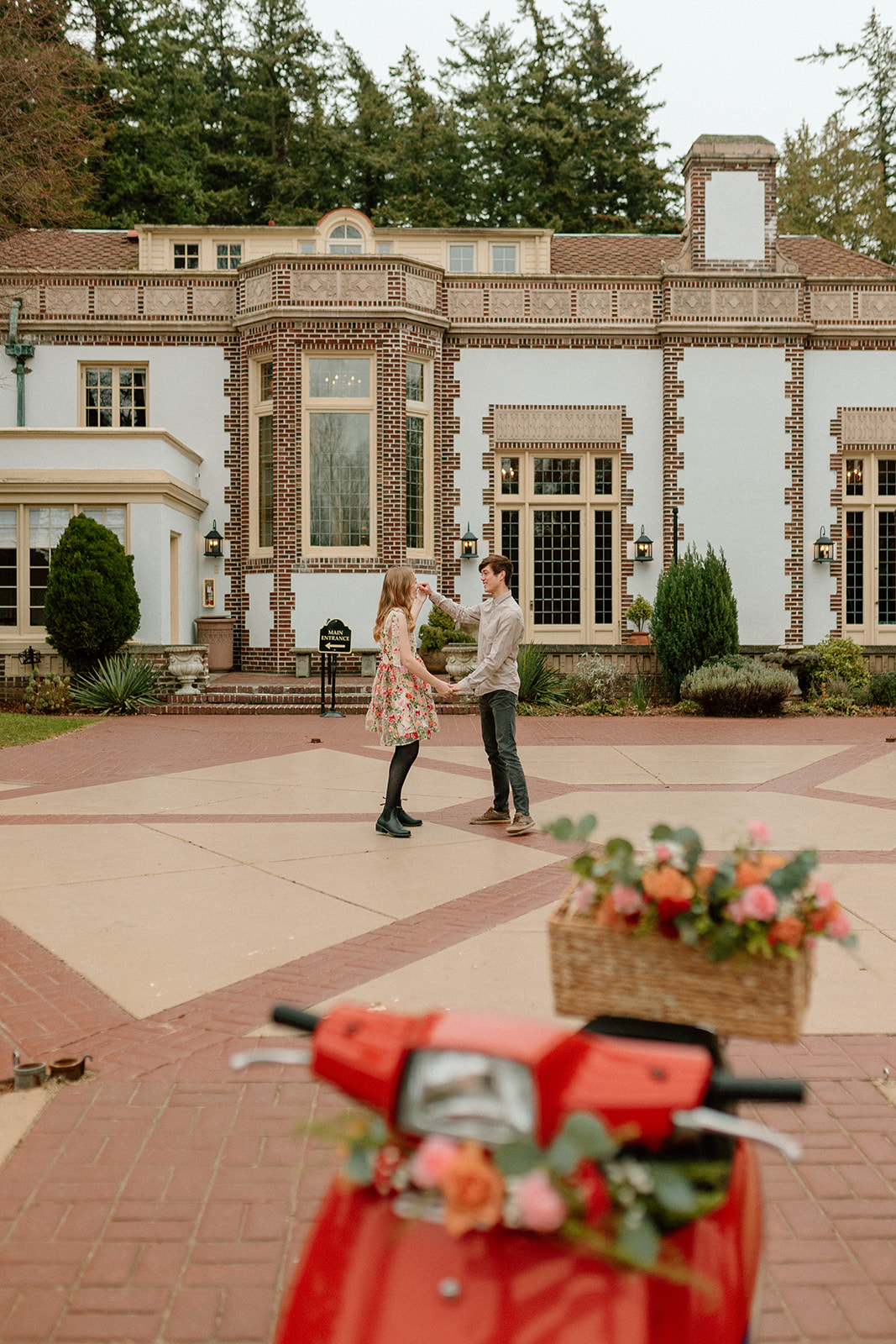 Couple holding hands posing at Lairmont Manor for their Couples photography session