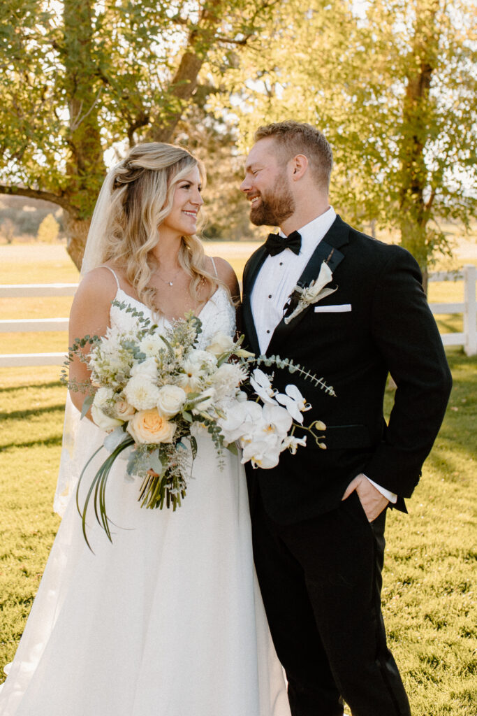 bride and groom portrait