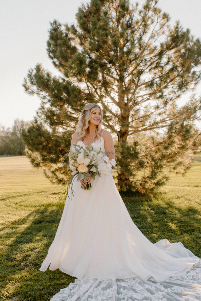 country Colorado wedding Bride