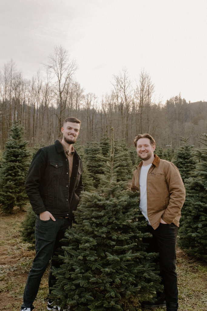 friends at the christmas tree farm