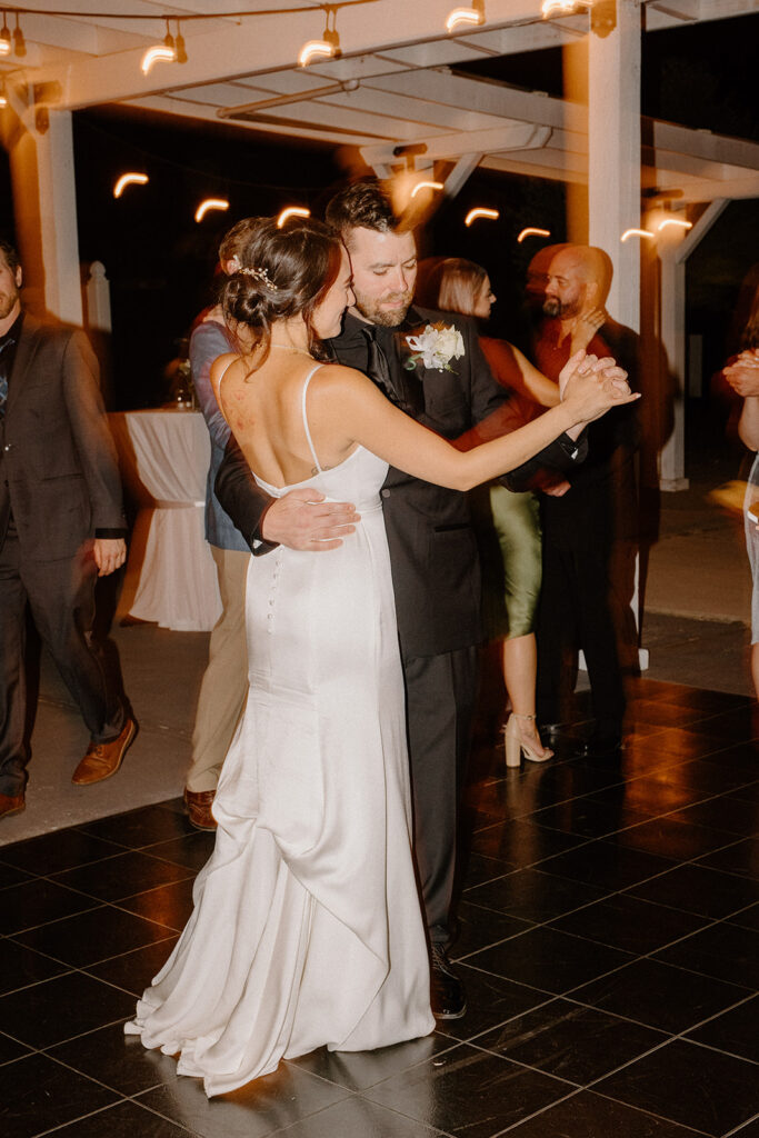 bride and groom first dance