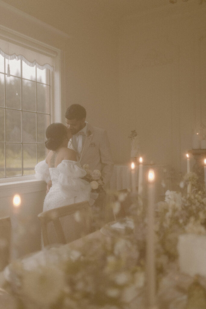 hazy romantic wedding photos