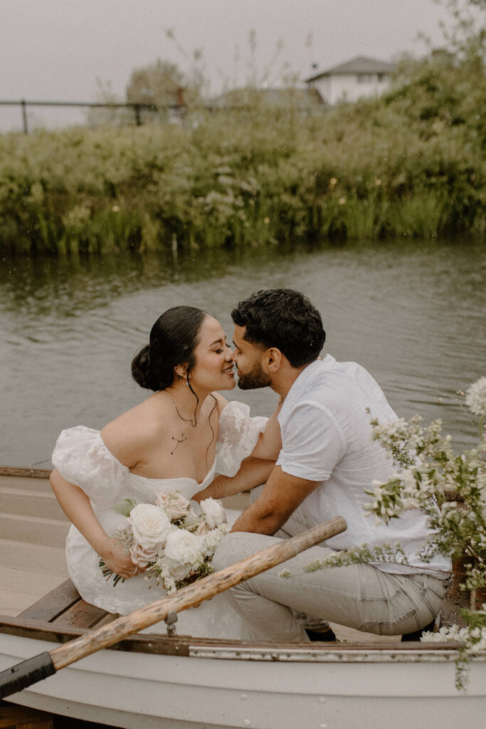 romantic rainy elopement photoshoot