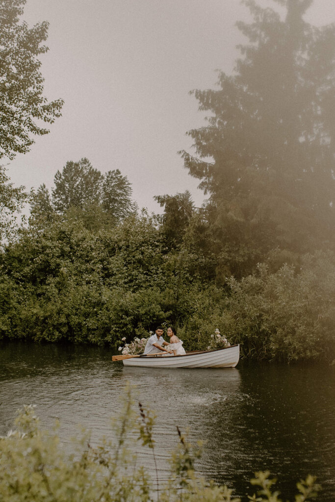 romantic rainy elopement photoshoot