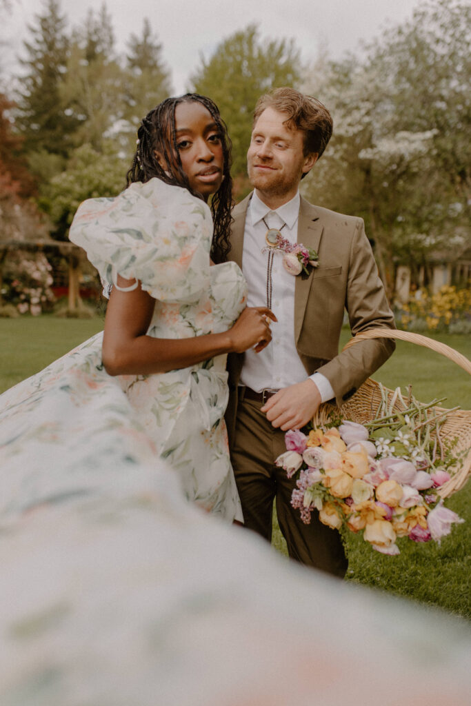 Albee's Garden Parties Wedding Venue bride and groom portraits 