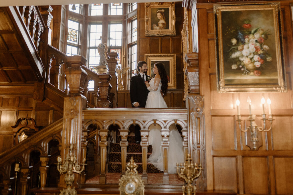 Thornewood Castle Garden Wedding Venue wedding portraits 