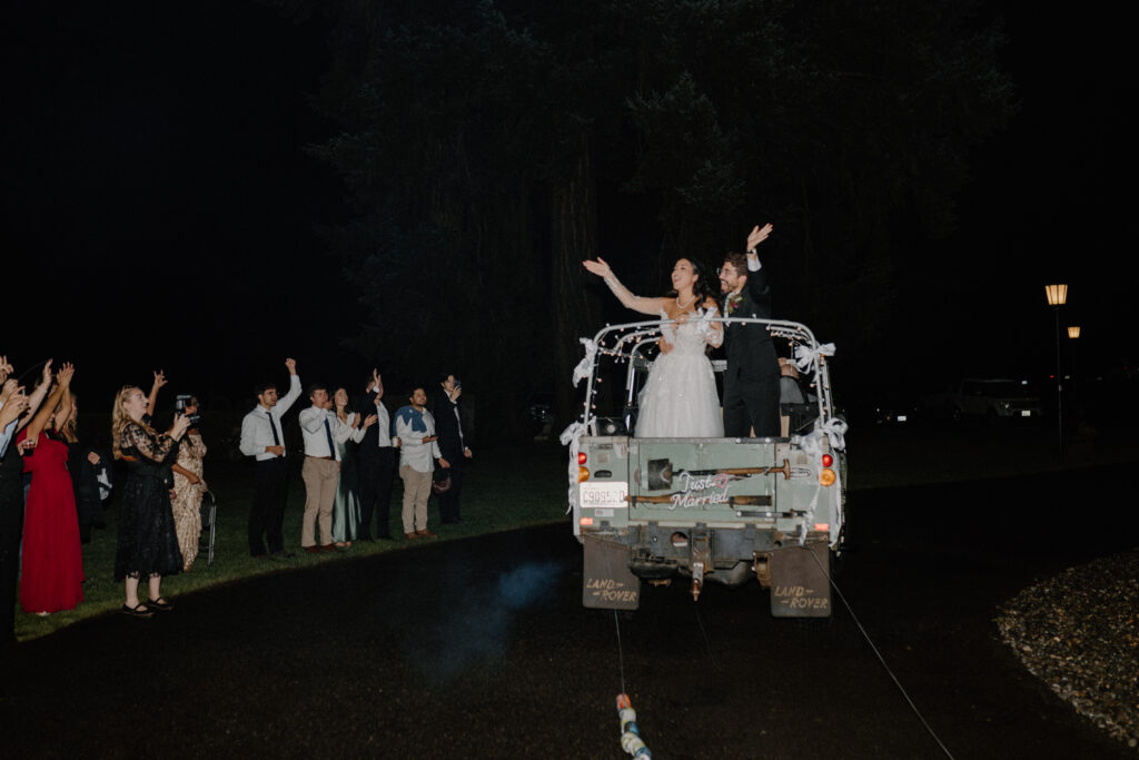 Thornewood Castle Garden Wedding Venue grand exit