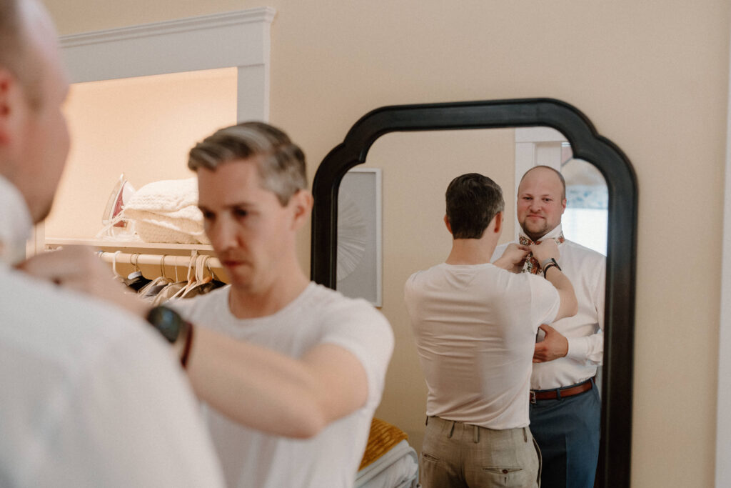 Briarwood Estate Garden Wedding Venue groom getting ready