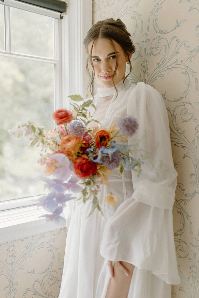 Fox Hollow Garden Wedding Venue bride portrait 