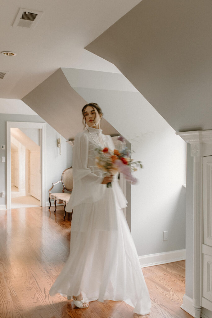 Fox Hollow Garden Wedding Venue bride portraits