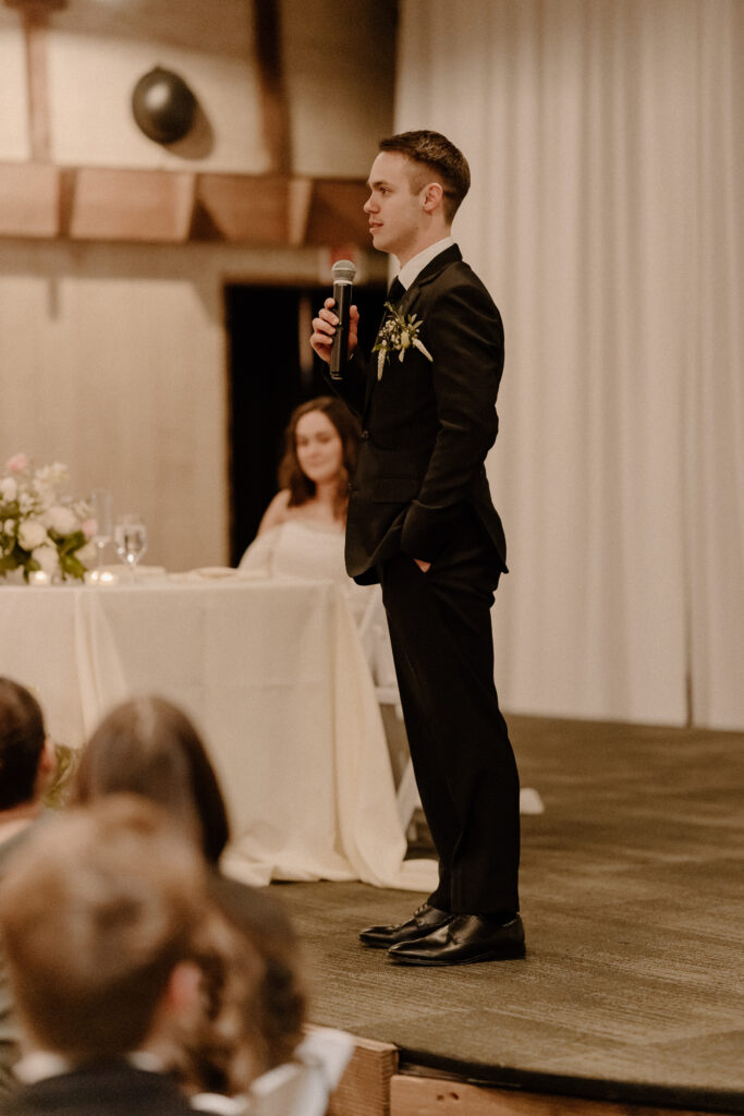 winter Wedding reception at the Olsen Mansion