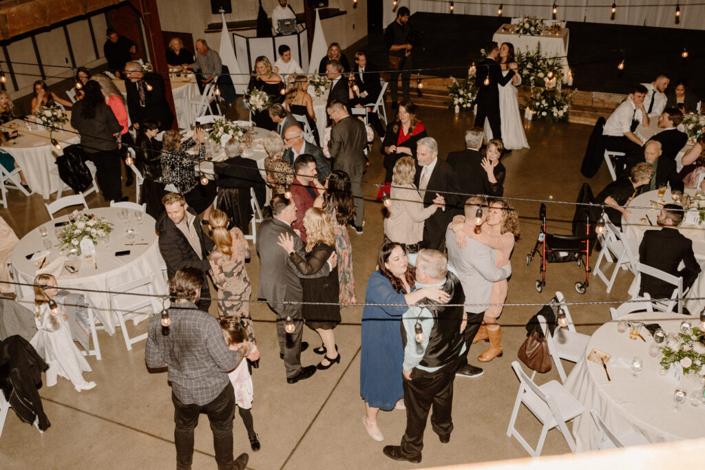 winter Wedding reception at the Olsen Mansion