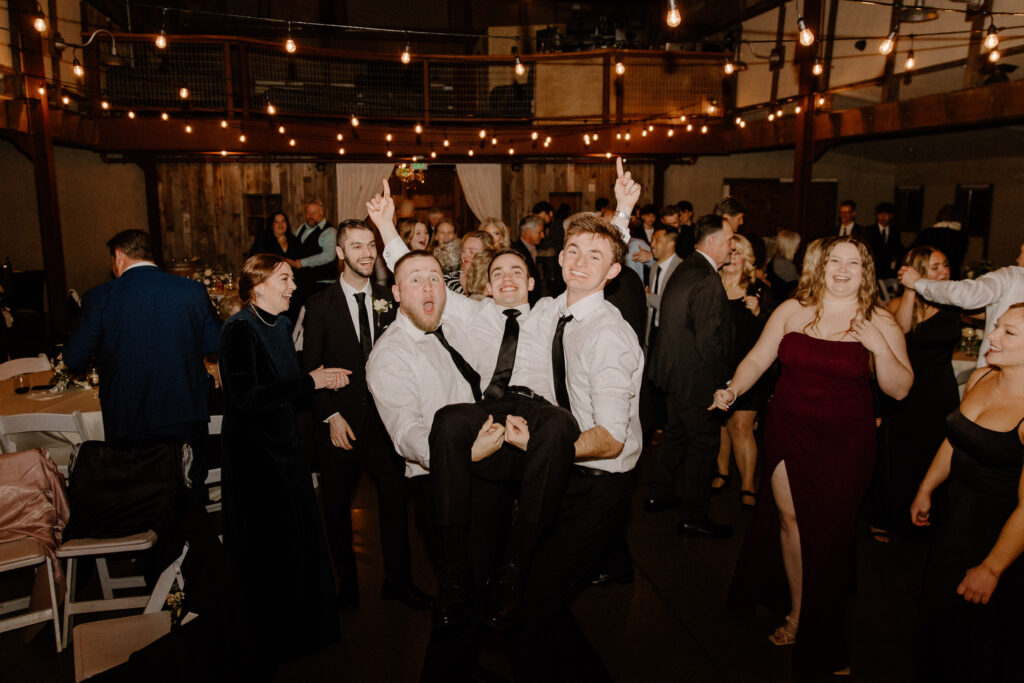 winter Wedding reception at the Olsen Mansion