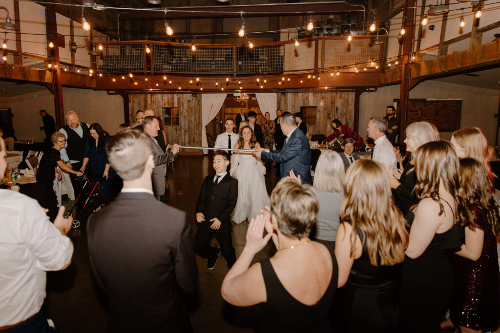 winter Wedding reception at the Olsen Mansion