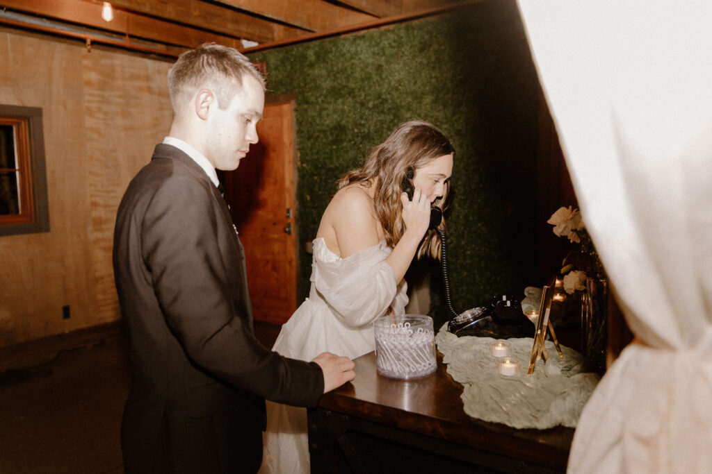 winter Wedding reception at the Olsen Mansion