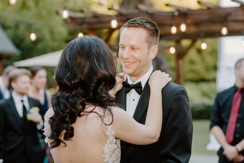 Bride and groom first dance