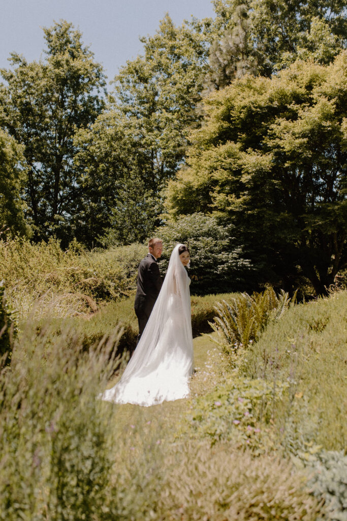 Bride and Groom garden portraits 