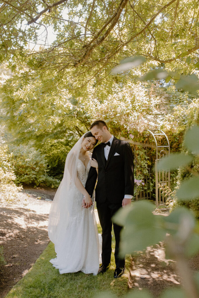 Twin Willow Gardens Wedding Venue  bride and groom portraits 