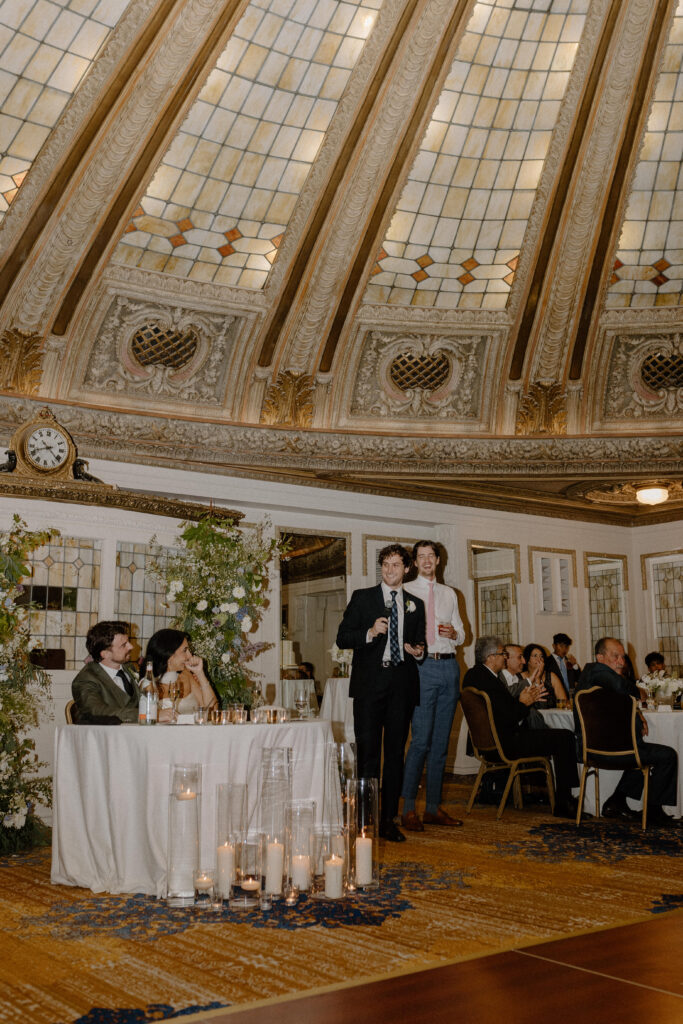 wedding speech at the Arctic Club Hotel in Seattle