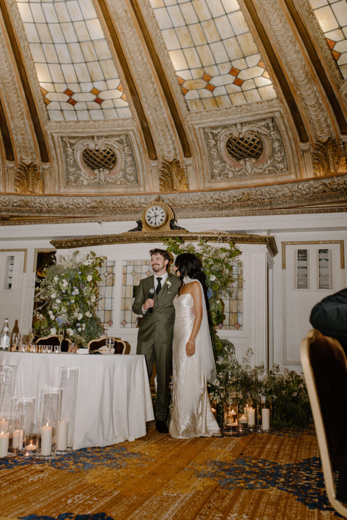 Bride and groom thank you speech