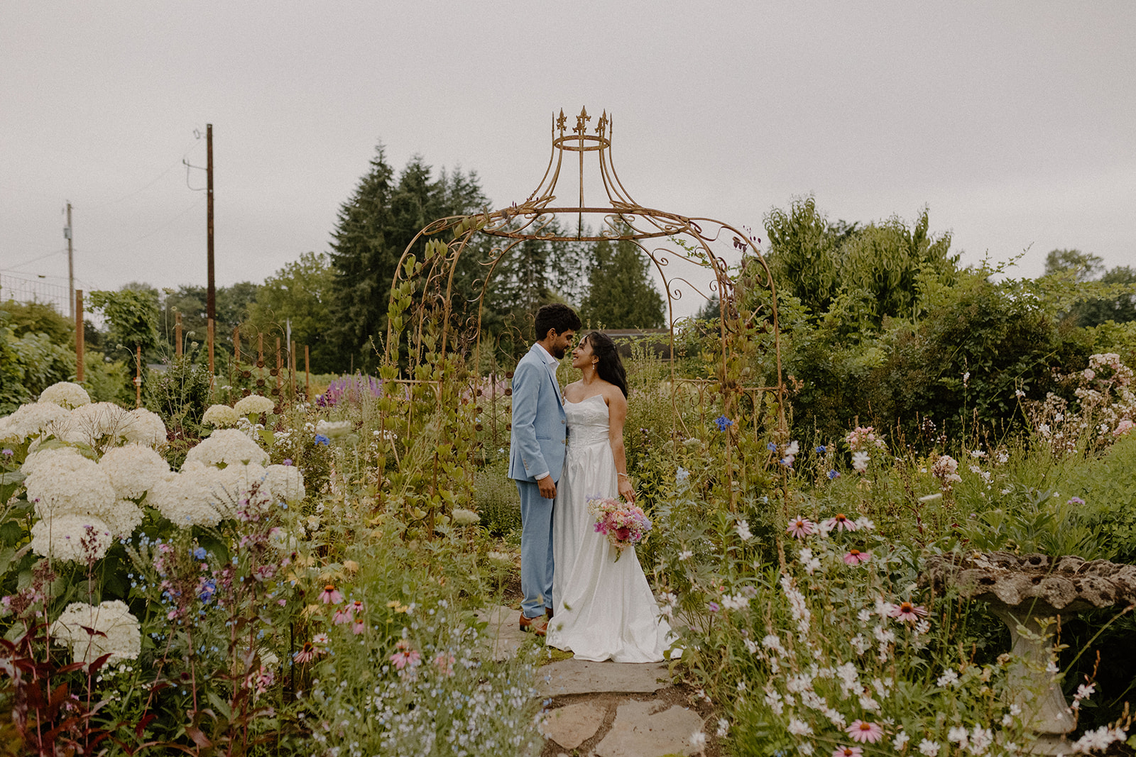 Pine Creek Nursery wedding portrait
