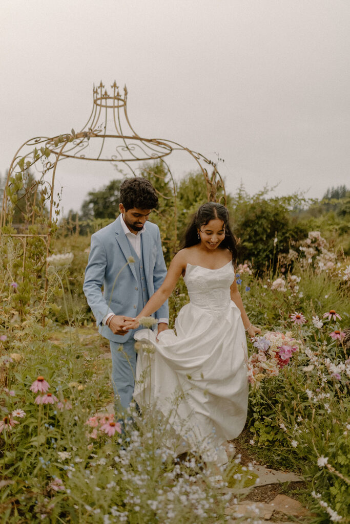 Pine Creek Nursery Garden Wedding Venue Bride and Groom Portraits 