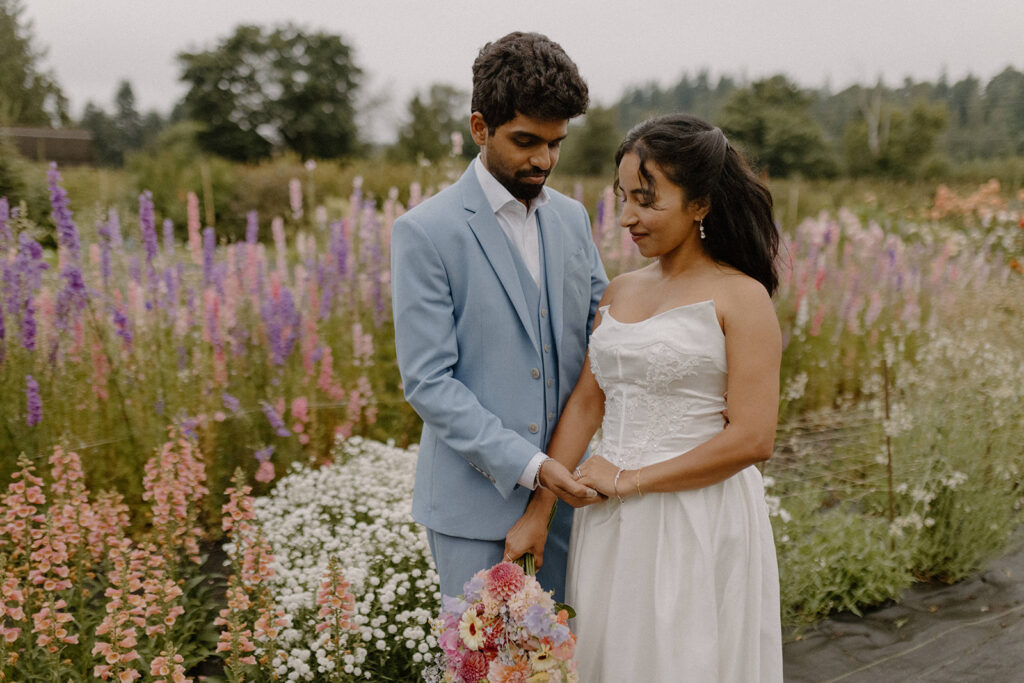 Pine Creek Nursery Garden Wedding Venue Bride and Groom Portraits 