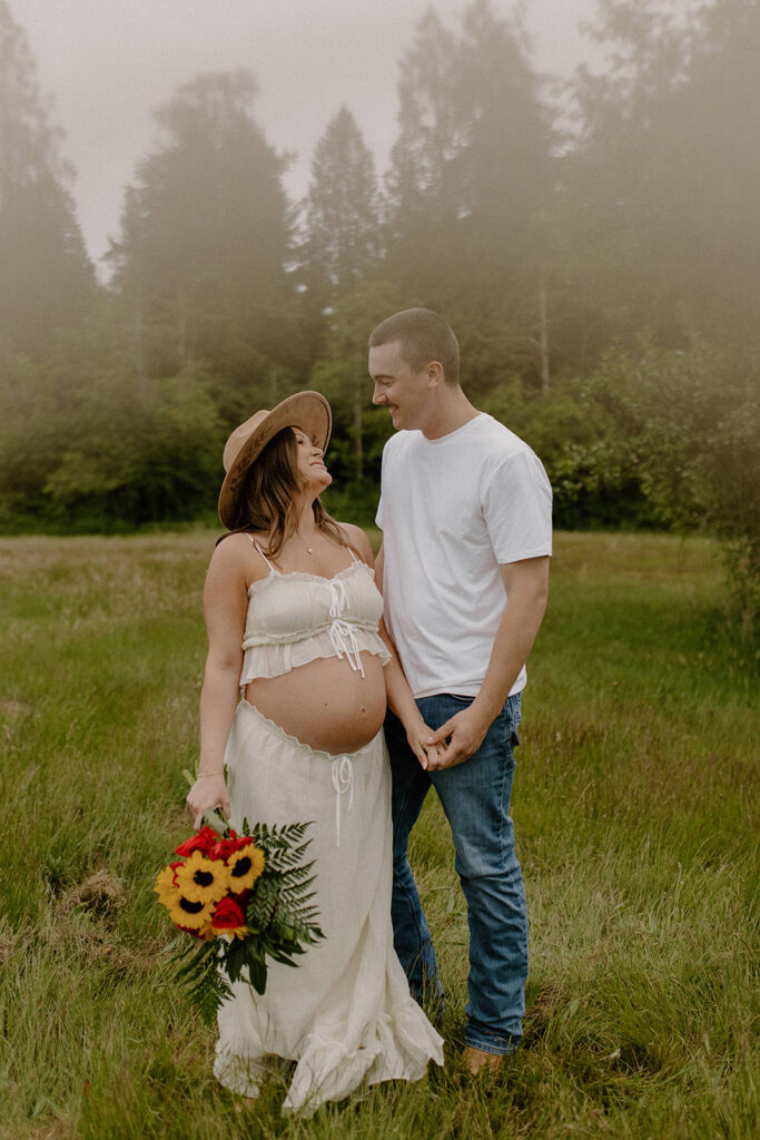 Farm Field Maternity Session in Snohomish Washington