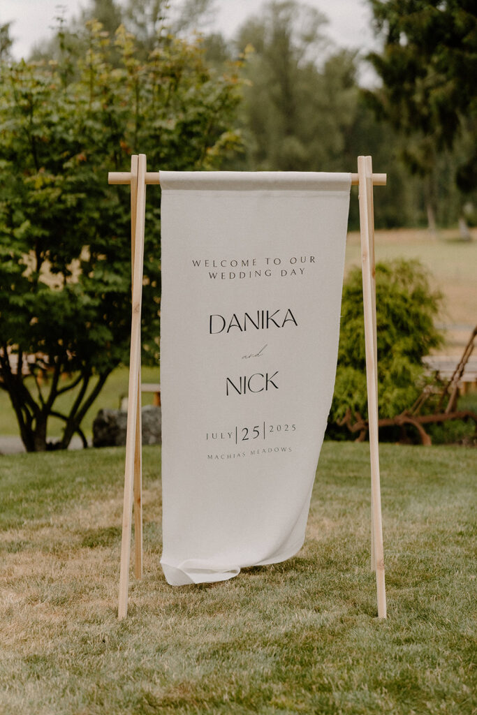 wedding welcome sign